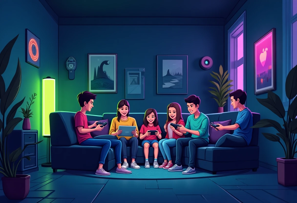 Gamers disfrutando de Roblox