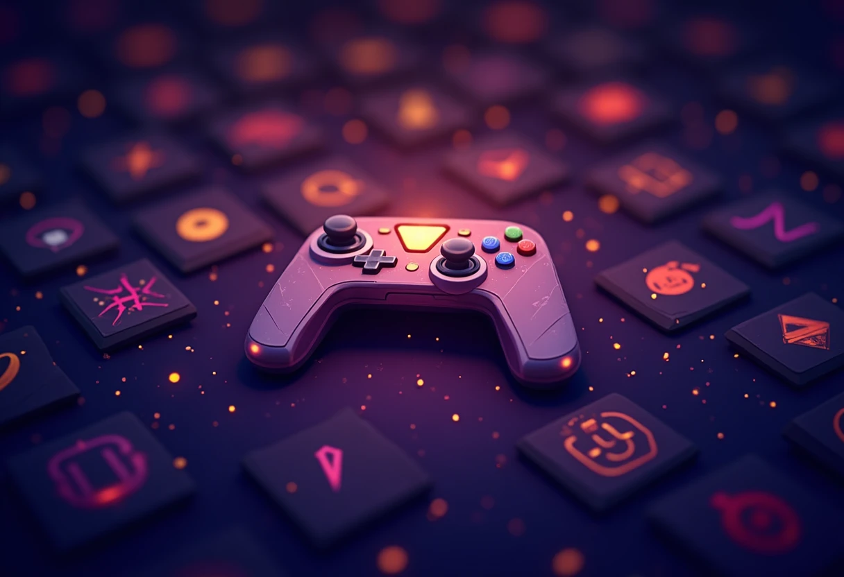 Ícono de app de juego en estilo vectorial